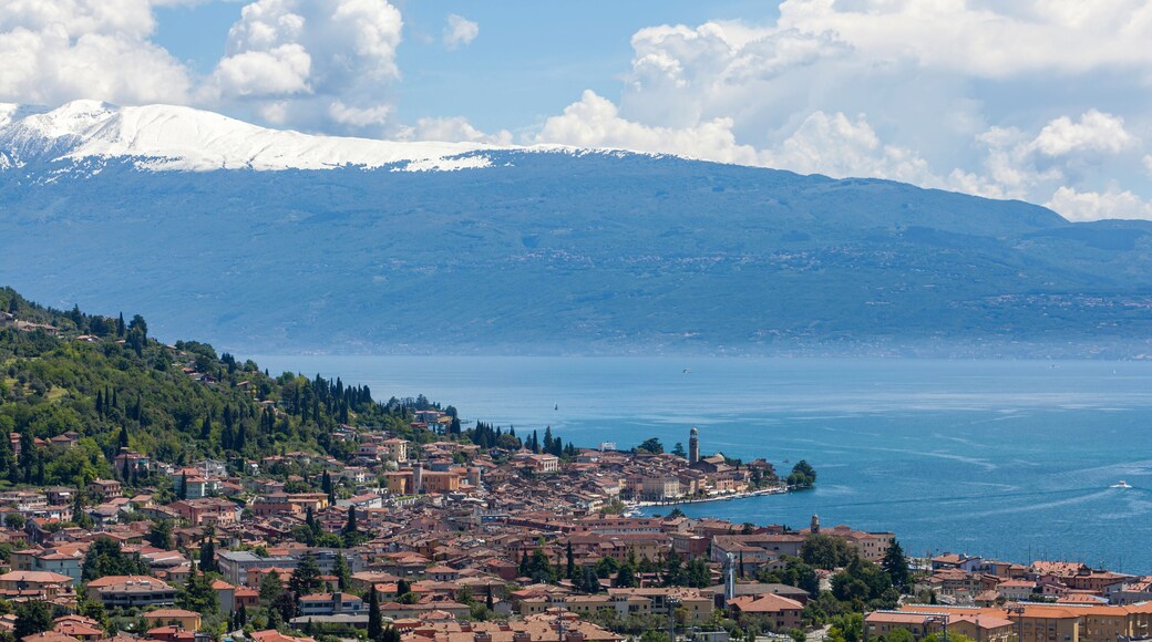 Blick auf den Gardasee und dem Ort San Felice del Benaco