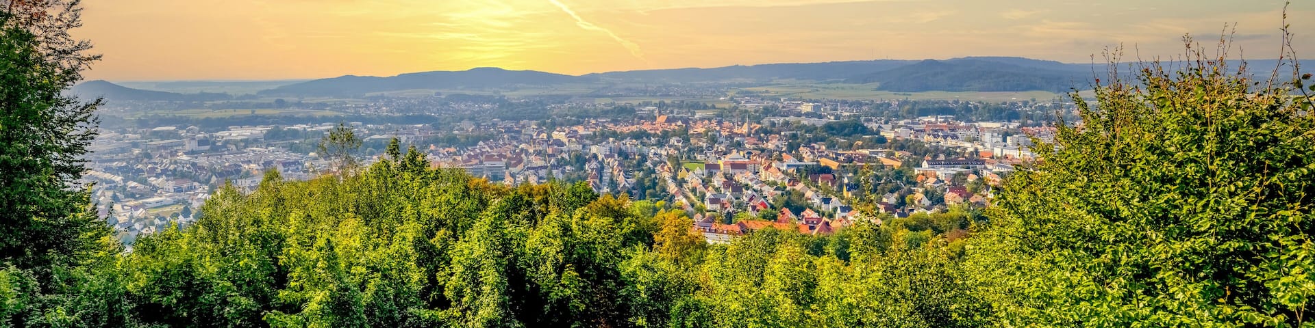 Blick über Neumarkt in der Oberpfalz, Deutschland