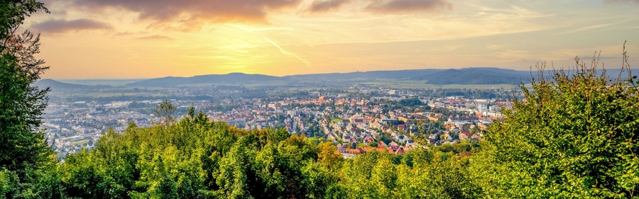 Blick über Neumarkt in der Oberpfalz, Deutschland