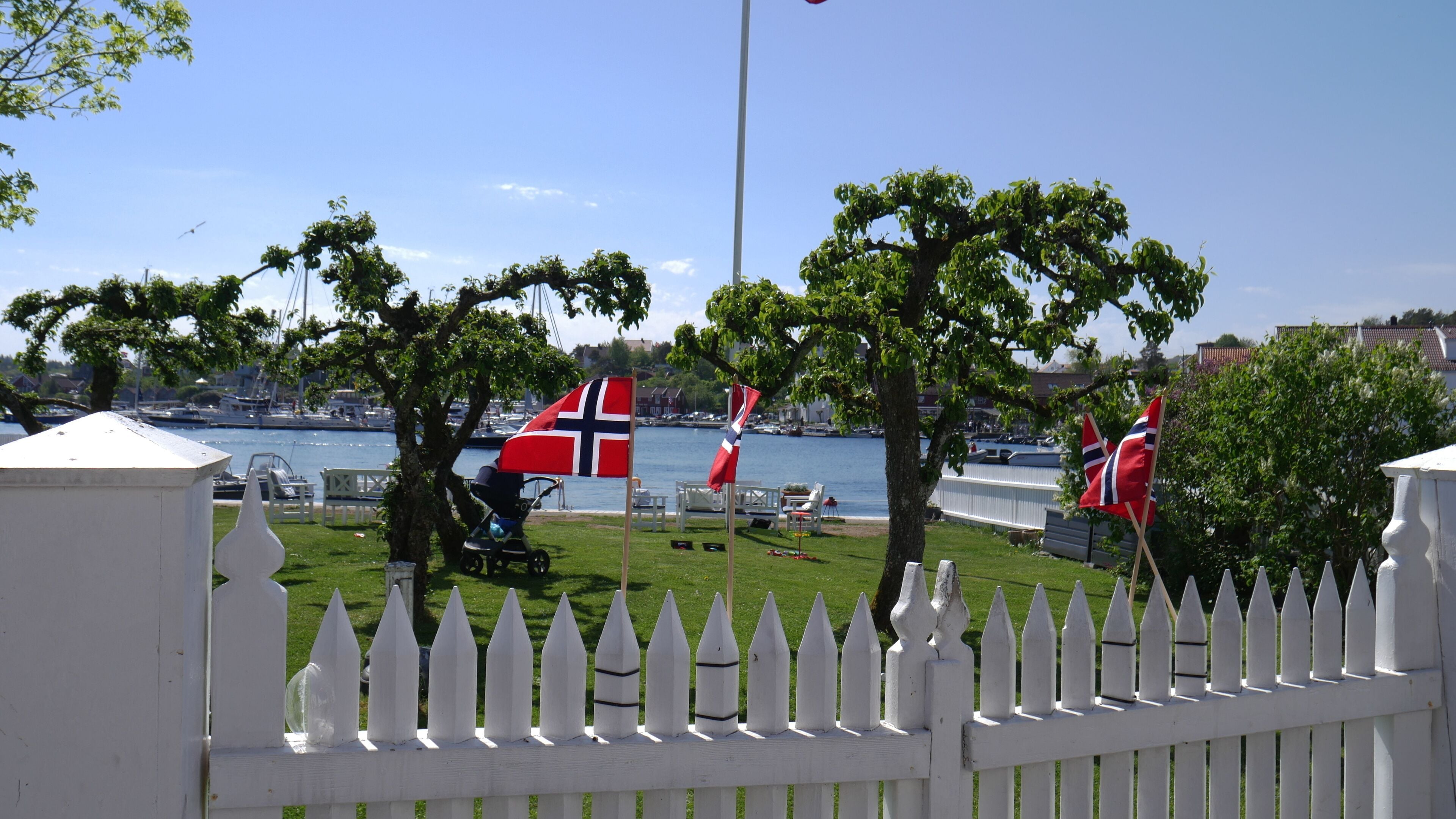 Sunny day in Lillesand, Norway