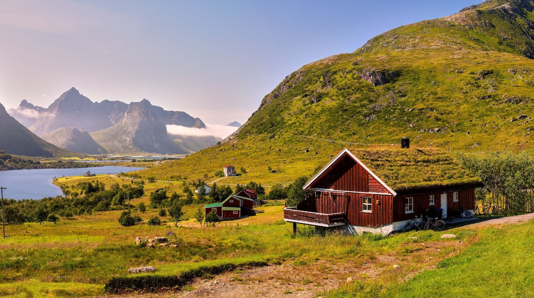 Beautiful Norwegian landscape photographed panorama - around Lom