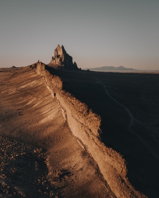 Desert Twilight Over Shiprock, New Mexico