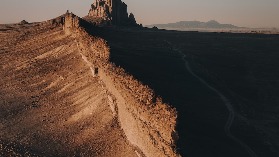 Desert Twilight Over Shiprock, New Mexico