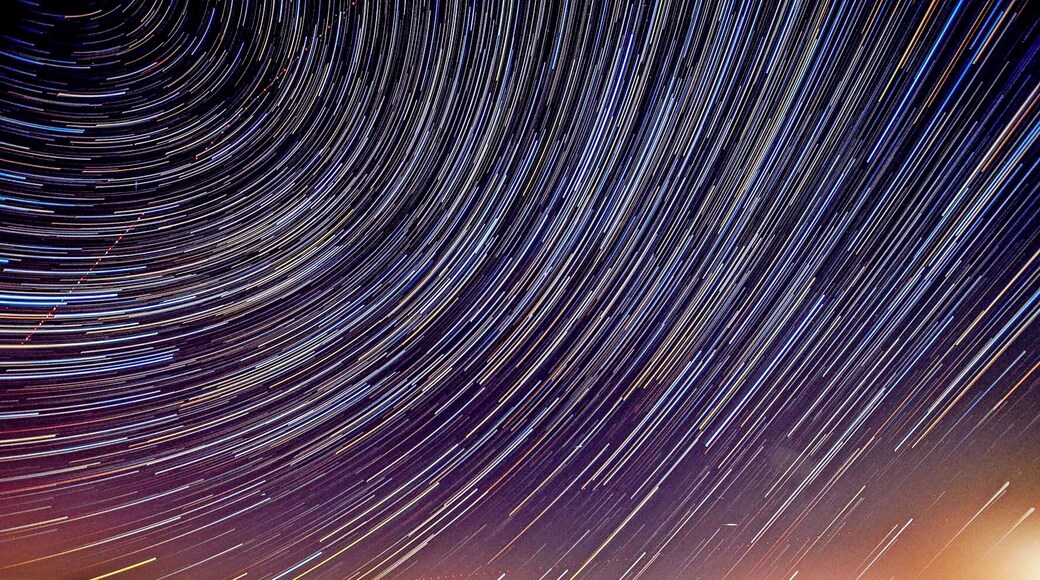 Last night's star trails,moon rise, plane lights and meteorites viewed over 3 hours at Marineside, Bracklesham Bay.