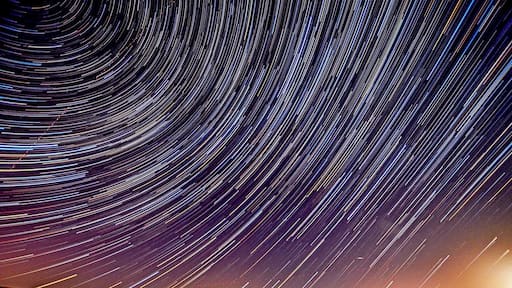 Last night's star trails,moon rise, plane lights and meteorites viewed over 3 hours at Marineside, Bracklesham Bay.