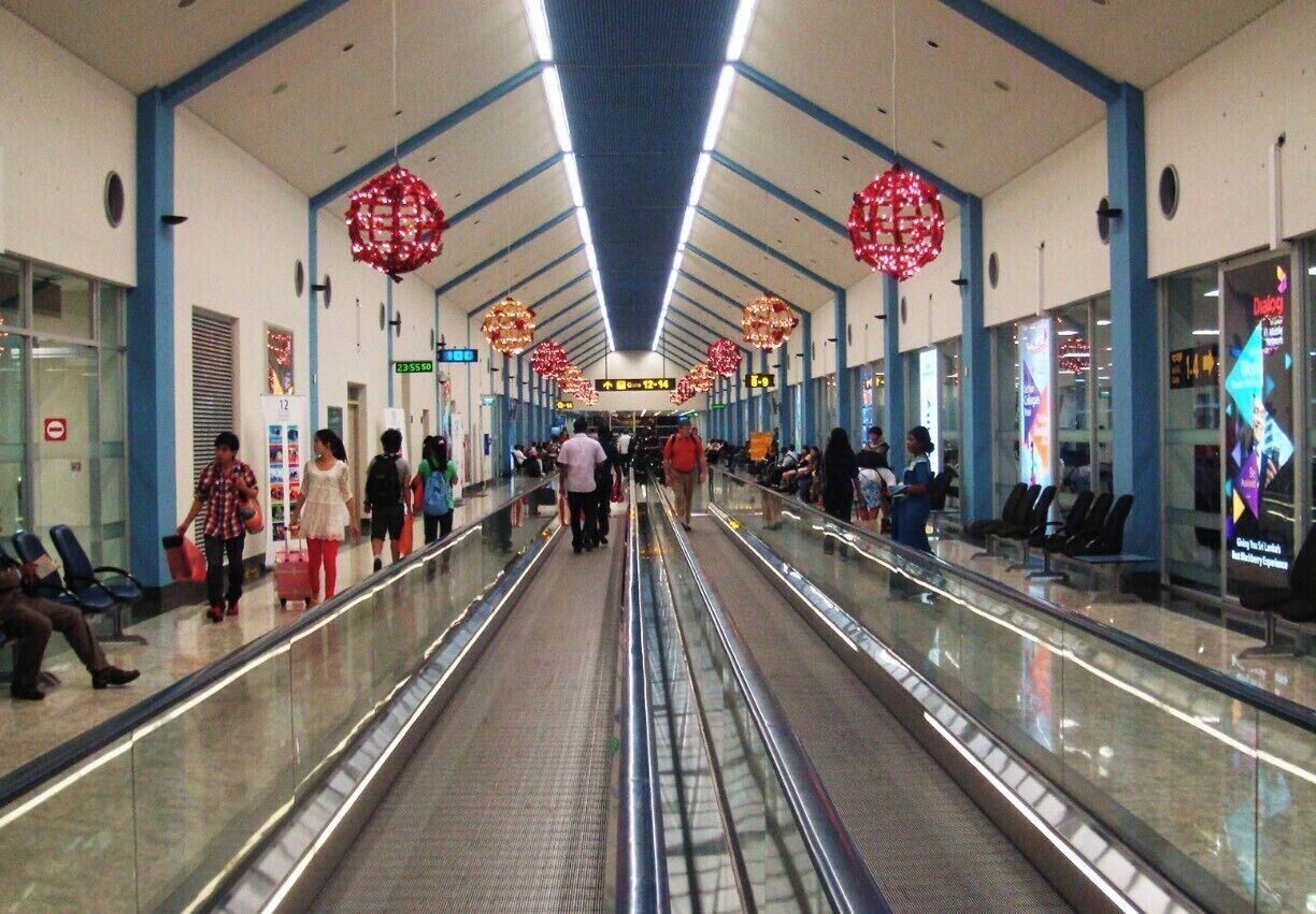 Inside the Bandaranaike Intnl Airport, Colombo.