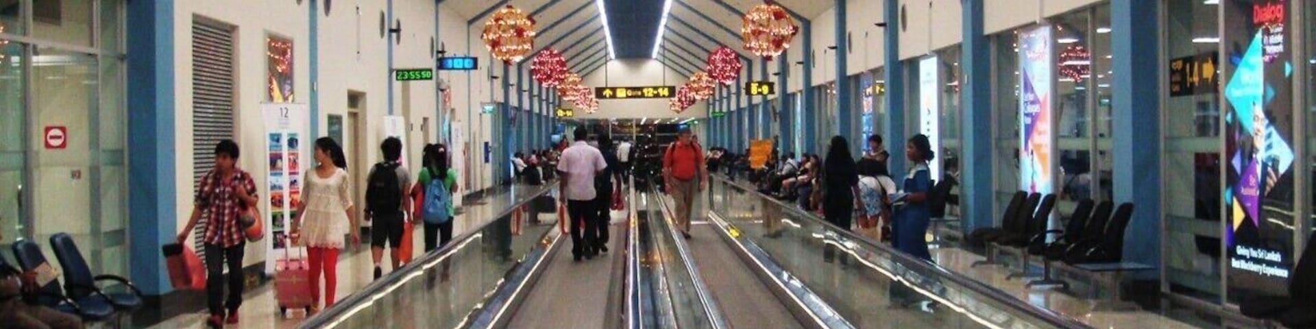 Inside the Bandaranaike Intnl Airport, Colombo.