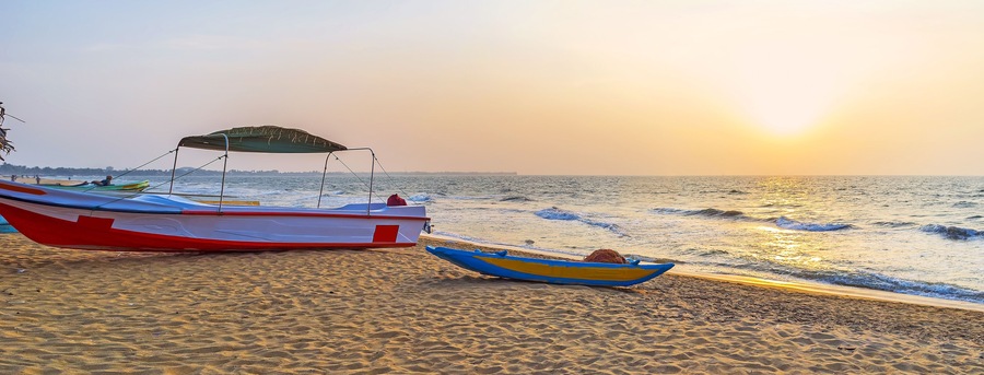 The sunset in Negombo, Sri Lanka