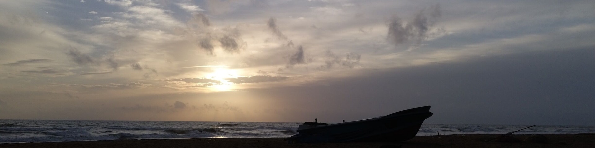 Our last night in Kalutara, Sri Lanka, a fishing boat was on the beach.