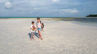 Pingwe beach is an incredibly beautiful little piece of paradise situated in Zanzibar with children