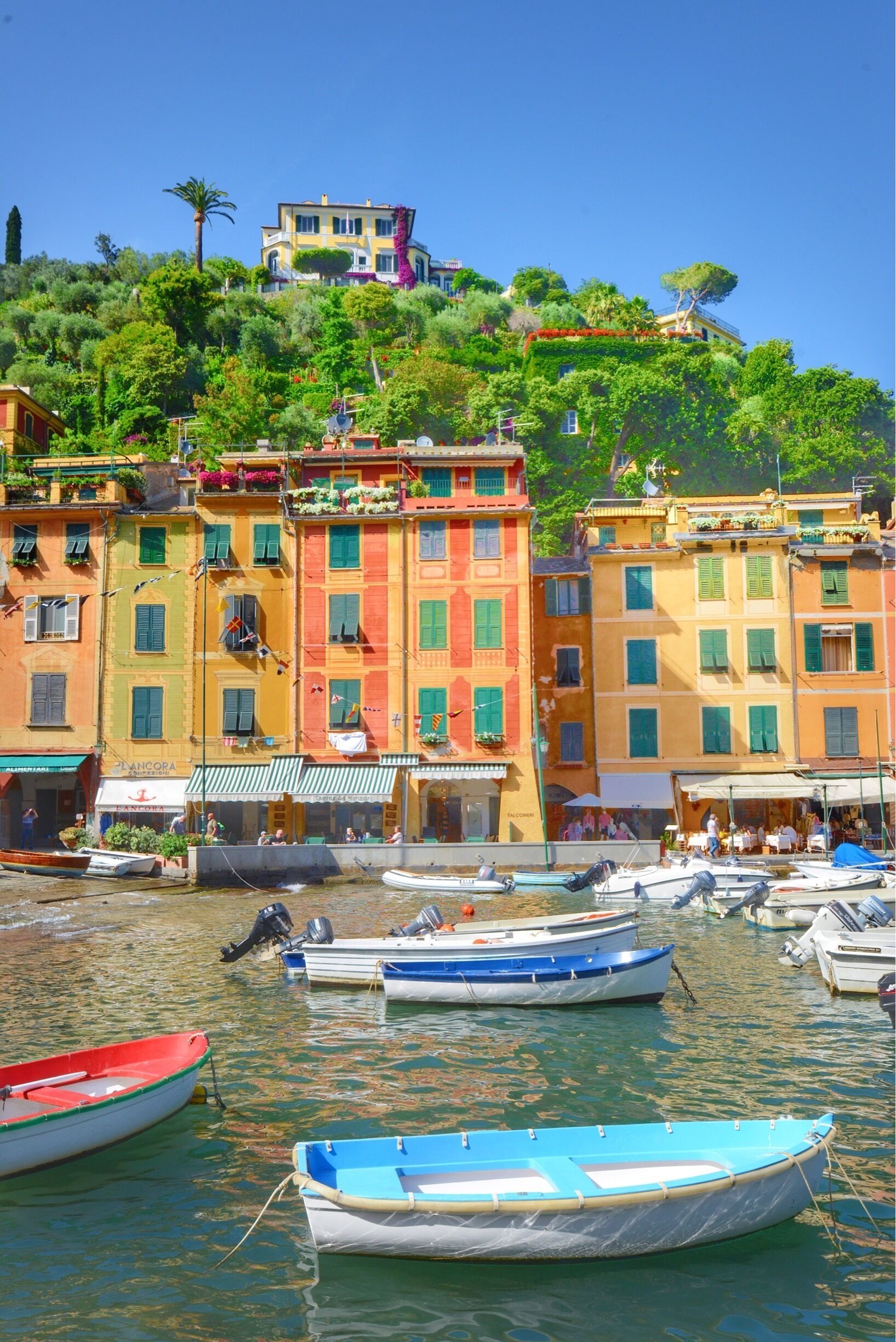 The picturesque harbor of Portofino with its pastel colored waterfront homes makes for a very pleasant day trip while in Tuscany.