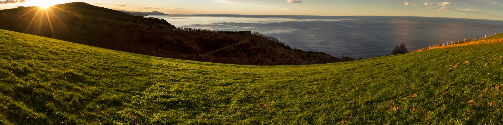 Flysch lookout near to Zumaia in Basque Country in Spain