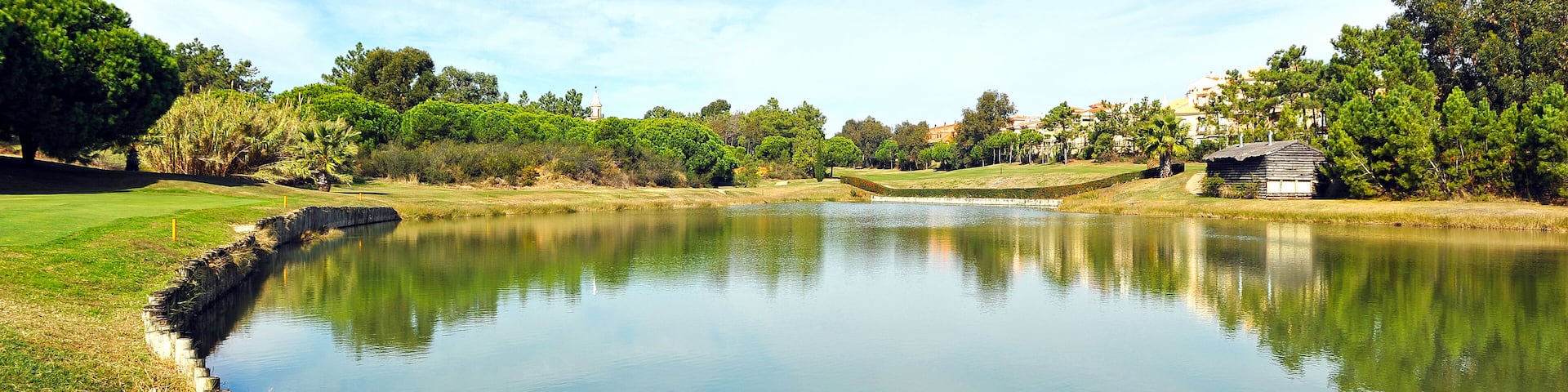 Lake on the Islantilla golf course in Lepe, Huelva province, Andalusia, Spain; Shutterstock ID 1074387020; Purchase Order: -