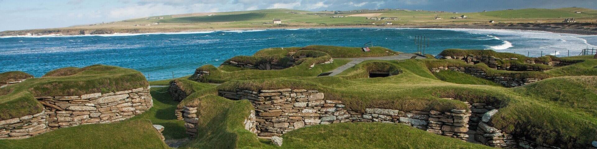 Skara Brae is a stone-built Neolithic settlement, located on the Bay of Skaill on the west coast of mainland Orkney. #instone