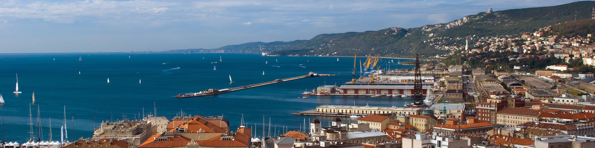 sea view of Trieste Port, Italy