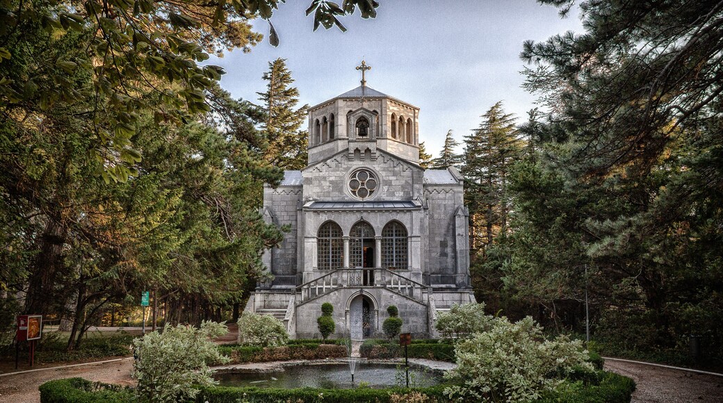 Small church in a public park in Trieste, Italy, 2012