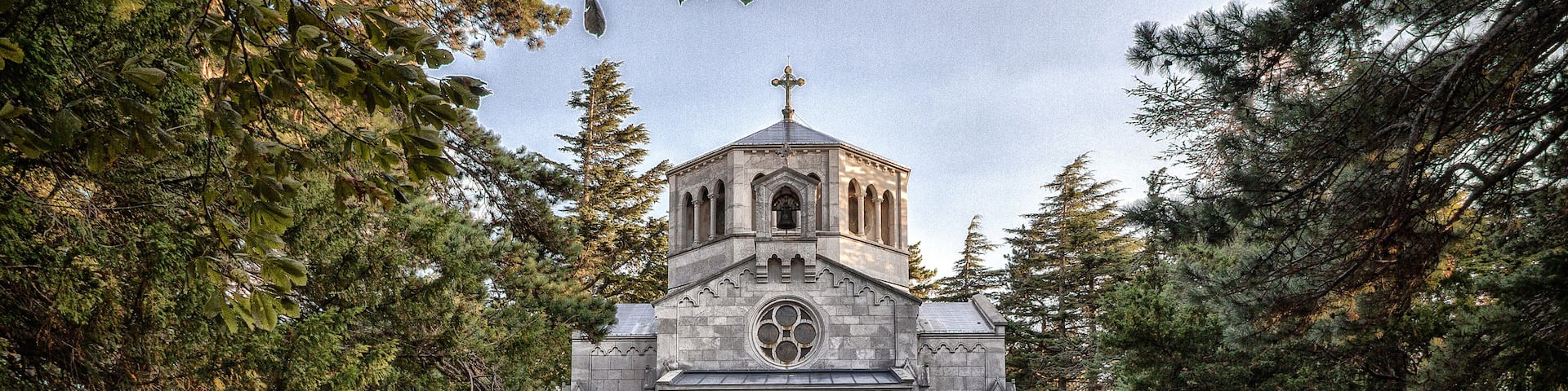 Small church in a public park in Trieste, Italy, 2012