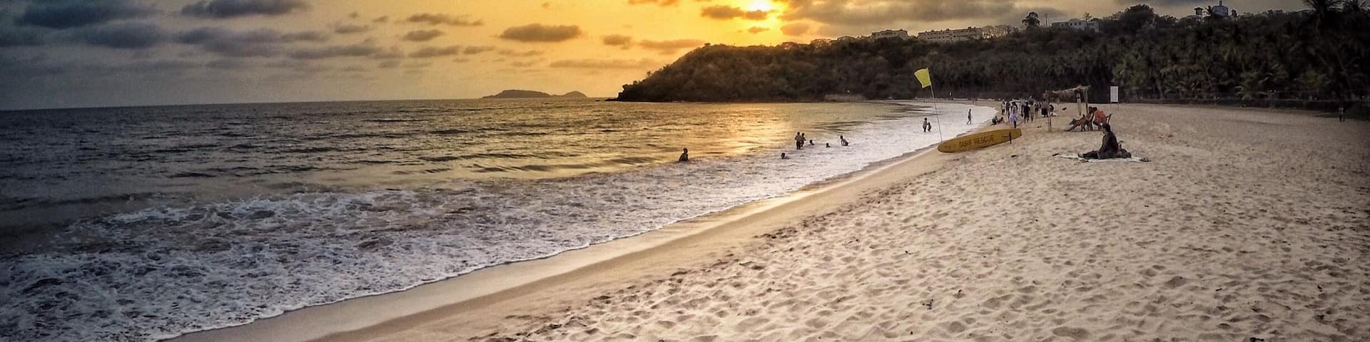 The not so crowded beach in Goa, India