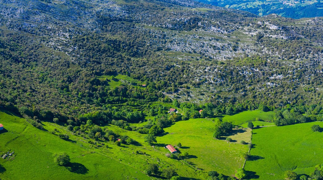 Spring landscape in the surroundings of the Sierra de Hornijo near Ramales de la Victoria in the Autonomous Community of Cantabria. Spain, Europe