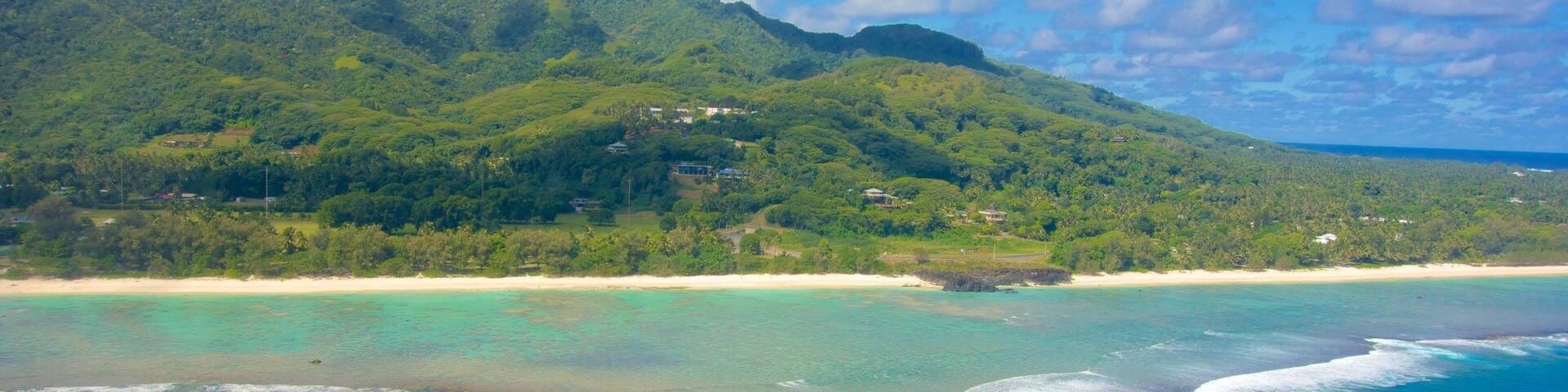 Rarotonga featuring landscape views and general coastal views