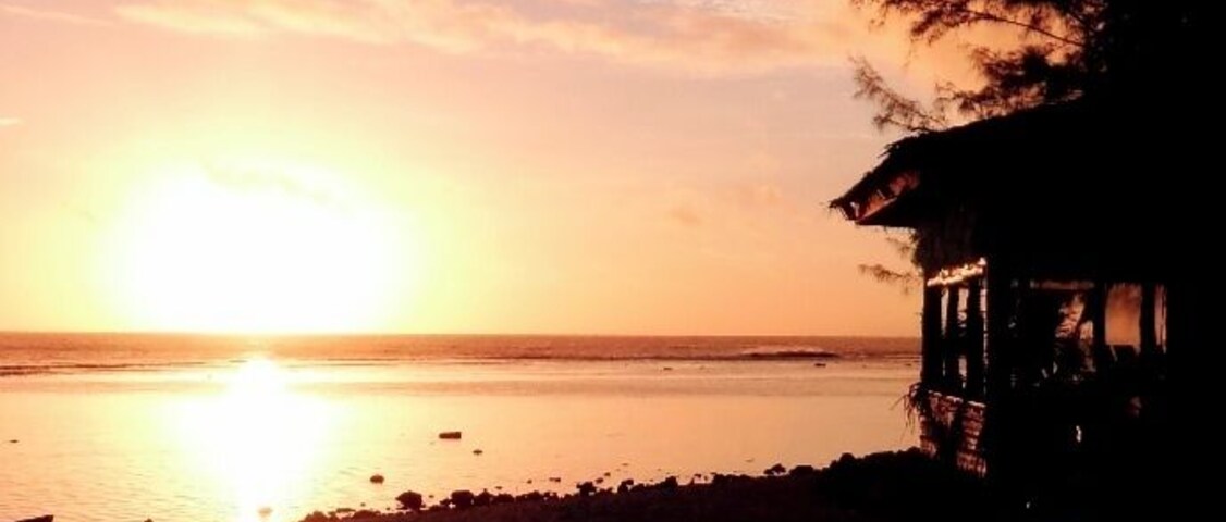 Another amazing sunset reflected in the infinity pool.