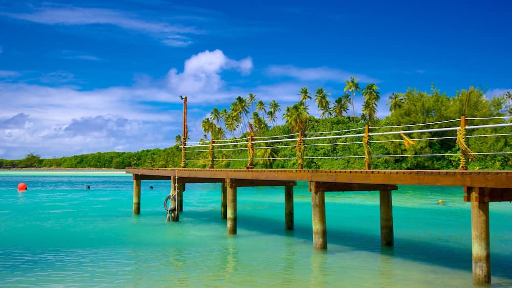 Muri Beach which includes tropical scenes