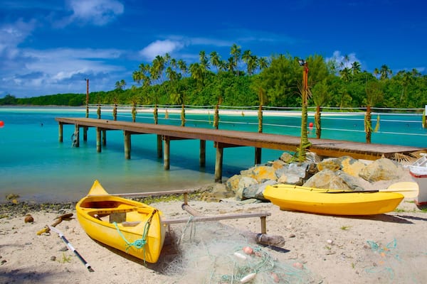 Muri Beach featuring tropical scenes and general coastal views