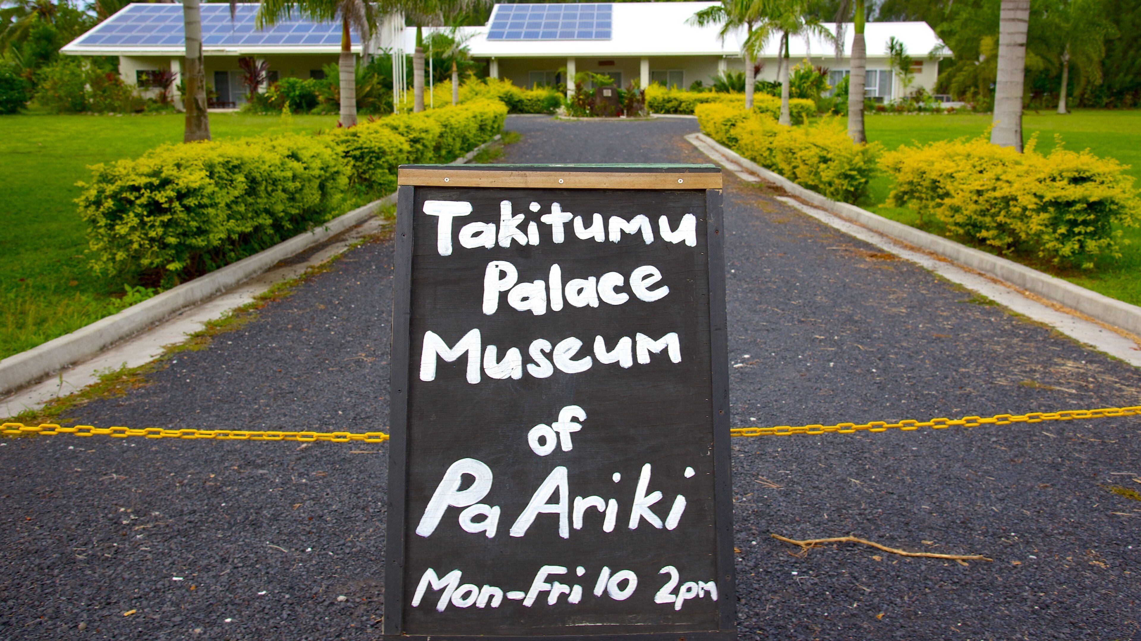 Titikaveka das einen Beschilderung