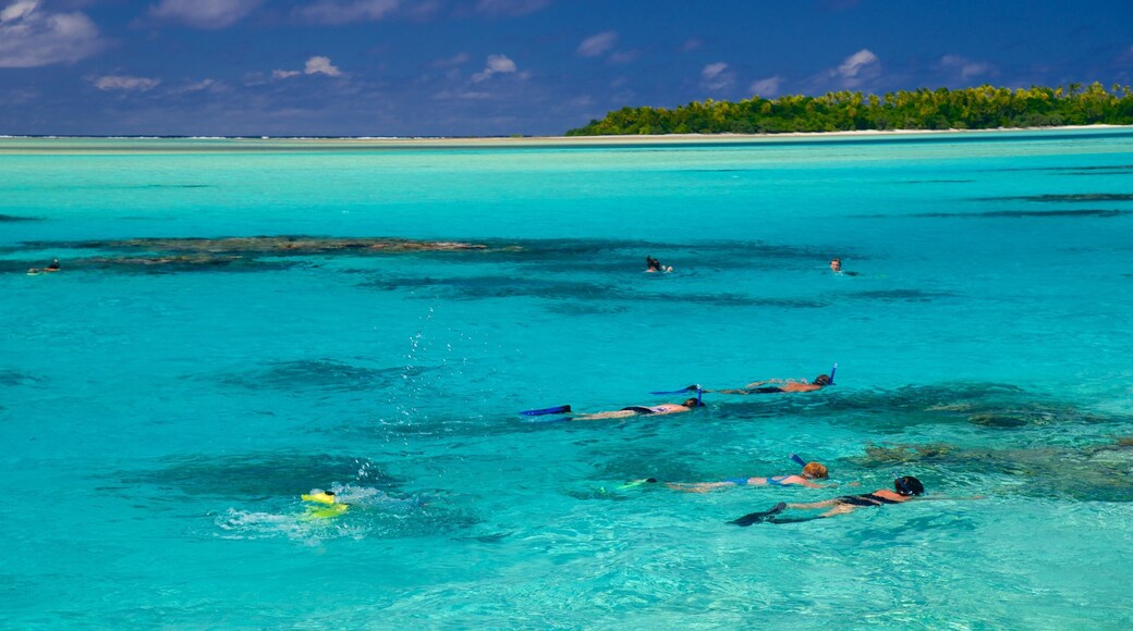 Aitutaki som viser snorkling og kyst