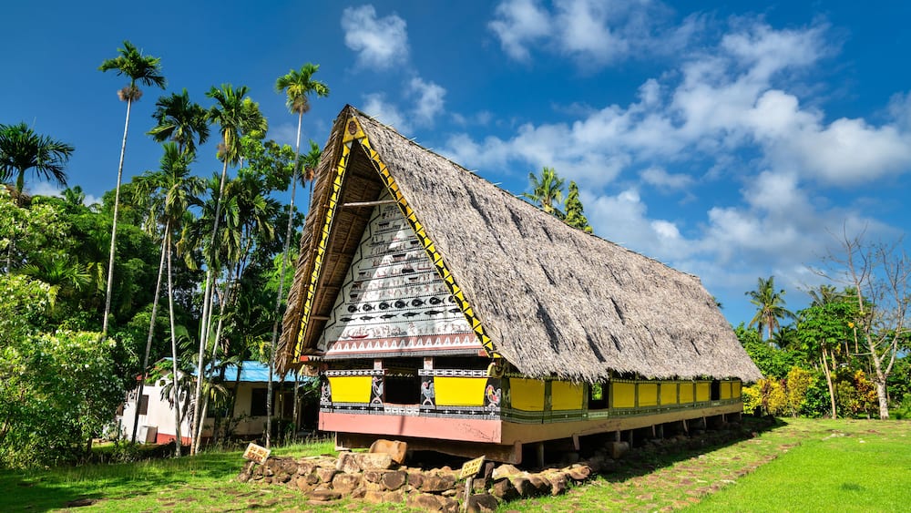 Airai Bai, a traditional meeting house for men on Palau Babeldaob island in Micronesia, Oceania
