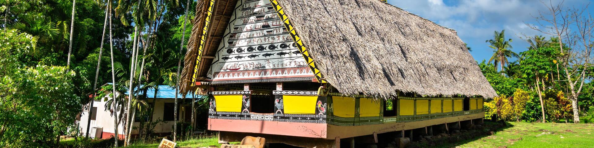 Airai Bai, a traditional meeting house for men on Palau Babeldaob island in Micronesia, Oceania