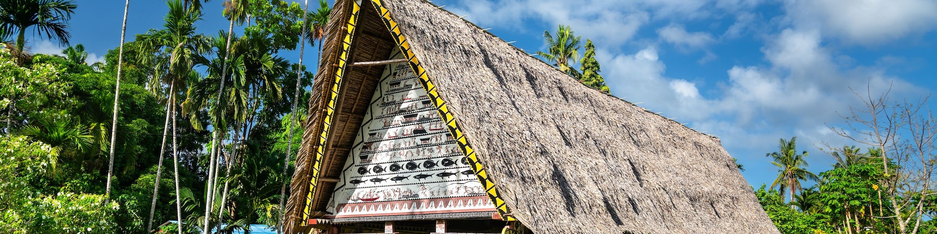 Airai Bai, a traditional meeting house for men on Palau Babeldaob island in Micronesia, Oceania