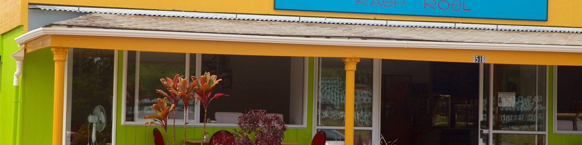 Burnt Pine featuring signage