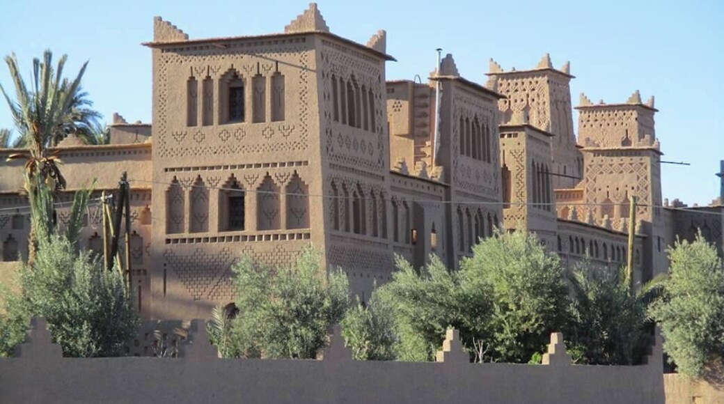 This 17th century kasbah gave the impression of being a huge sand castle. It is made of rammed earth and is the most ornately decorated mud building that I saw in Morocco. Its also featured on Morocco's 50 dirham ($5) bill.
www.journeybeyondtravel.com/blog/kasbah-amridil-skoura-morocco.html
https://davenotravels.blog