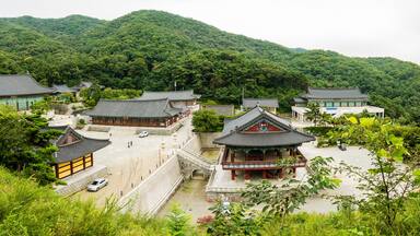 Cheonan, Chungcheongnam-do, South Korea. Gakwonsa Temple. Panorama