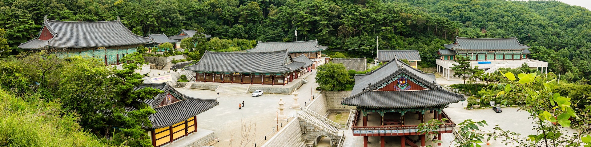 Cheonan, Chungcheongnam-do, South Korea. Gakwonsa Temple. Panorama