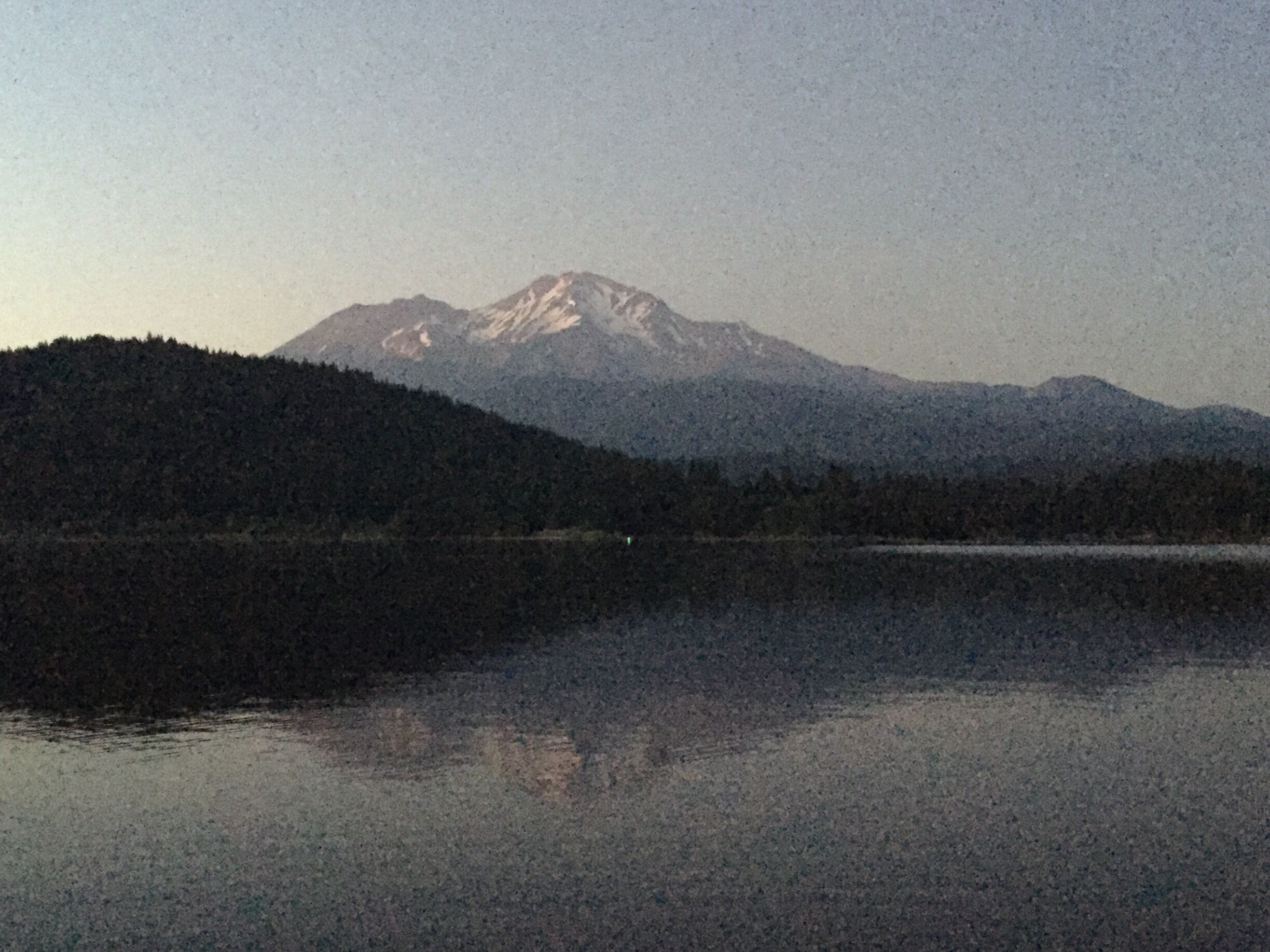 Finally captured this picture, wanted the reflection of Mt. Shasta on Lake Siskiyou. Had to wait till dusk to get it.