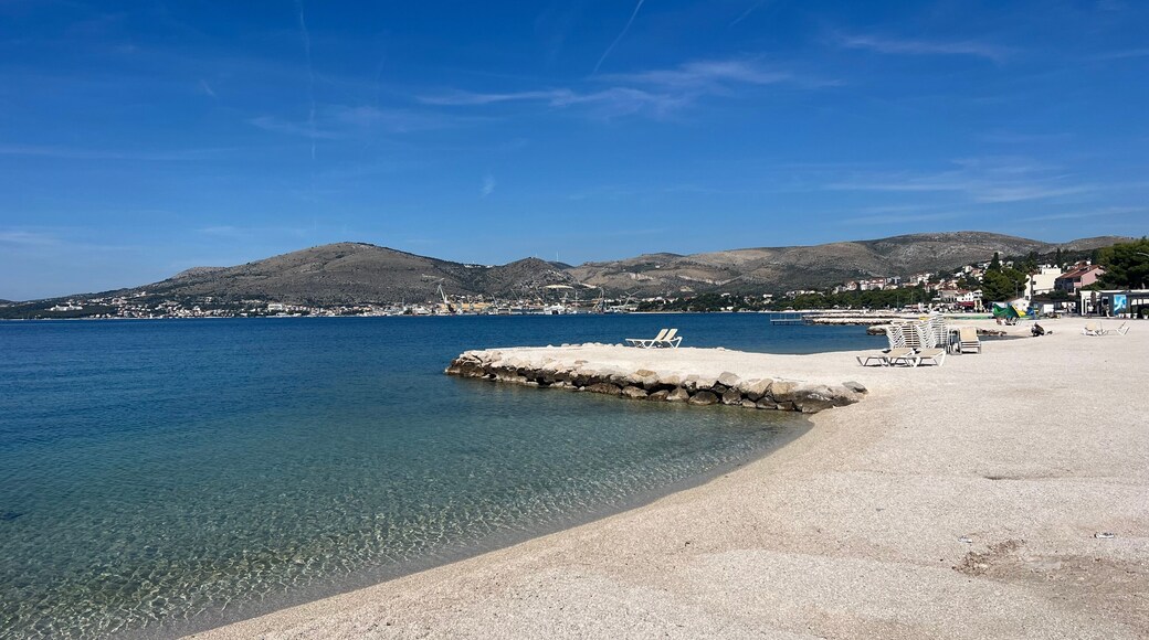 Main beach in Okrug Gornji on the island of Ciovo off the Adriatic coast of Croatia