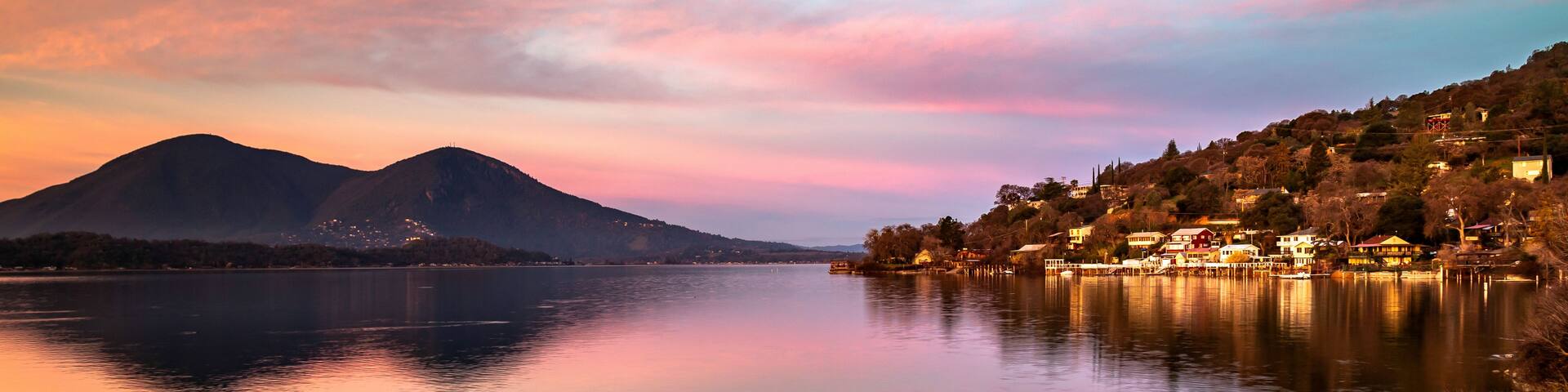 sunrise over the lake
