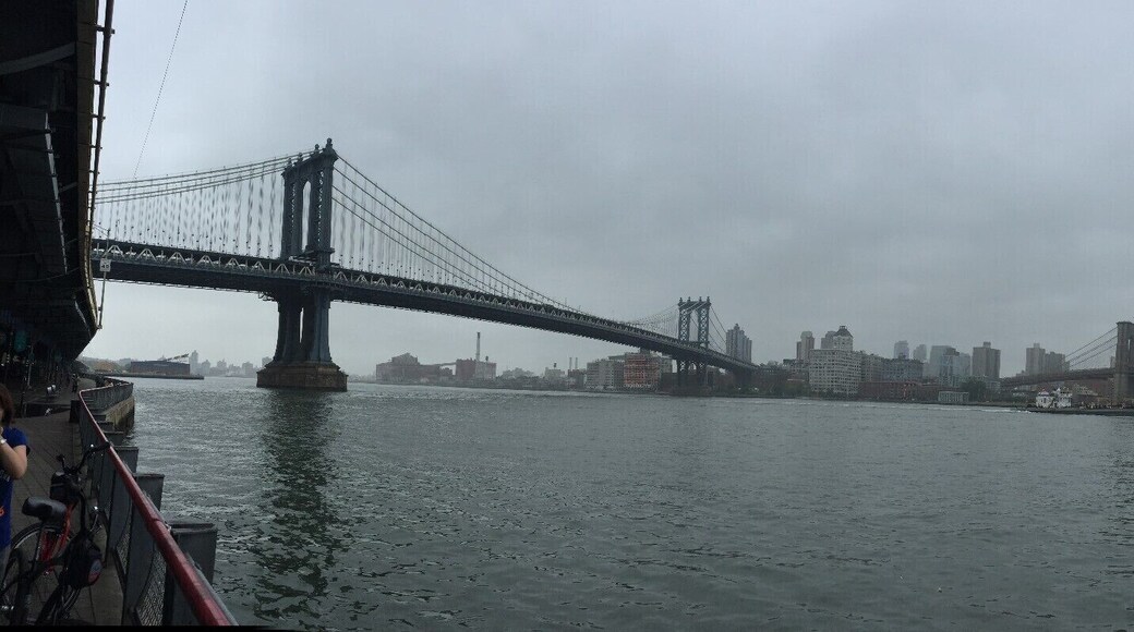 Couldn't resist putting these two amazing bridges in one panoramic photo. Brooklyn Bridge and Manhattan Bridge... Connecting Manhattan Island to Brooklyn these two beautiful structures stand next to each other enduring the tests of time and the elements. A sight for sore eyes.