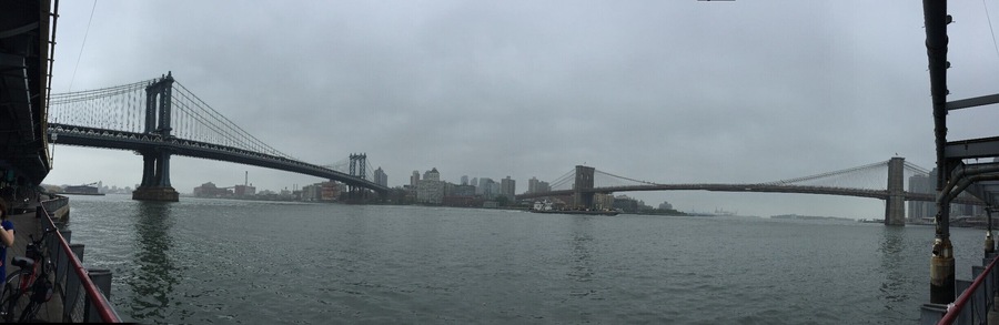 Couldn't resist putting these two amazing bridges in one panoramic photo. Brooklyn Bridge and Manhattan Bridge... Connecting Manhattan Island to Brooklyn these two beautiful structures stand next to each other enduring the tests of time and the elements. A sight for sore eyes.