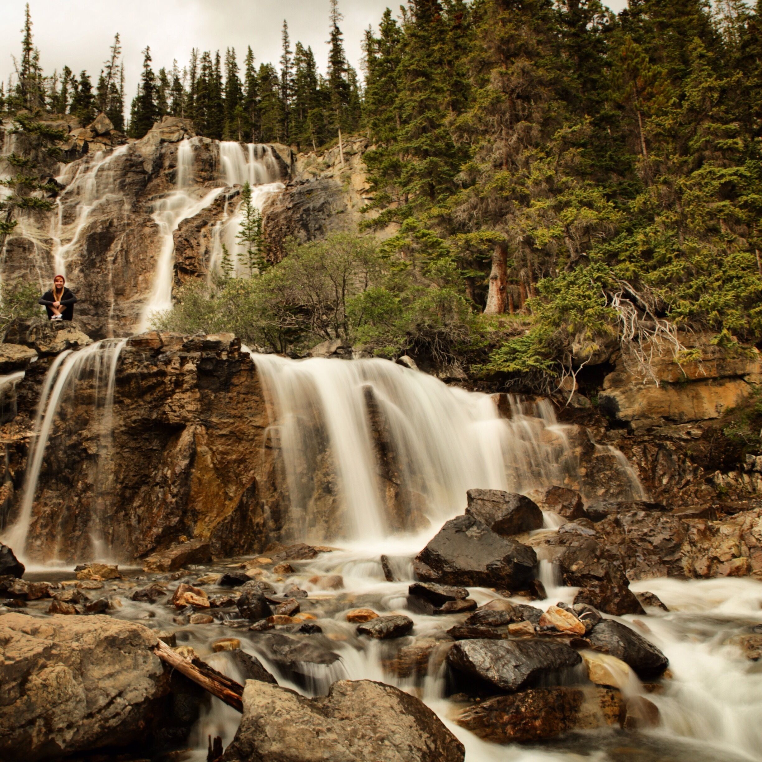 Tangle Falls is a beautiful waterfall just off the the 93 and north of the Athabasca Glacier in the Columbia Icefields. This beautiful waterfall is one of many amazing views and sights along this incredible stretch of highway. 