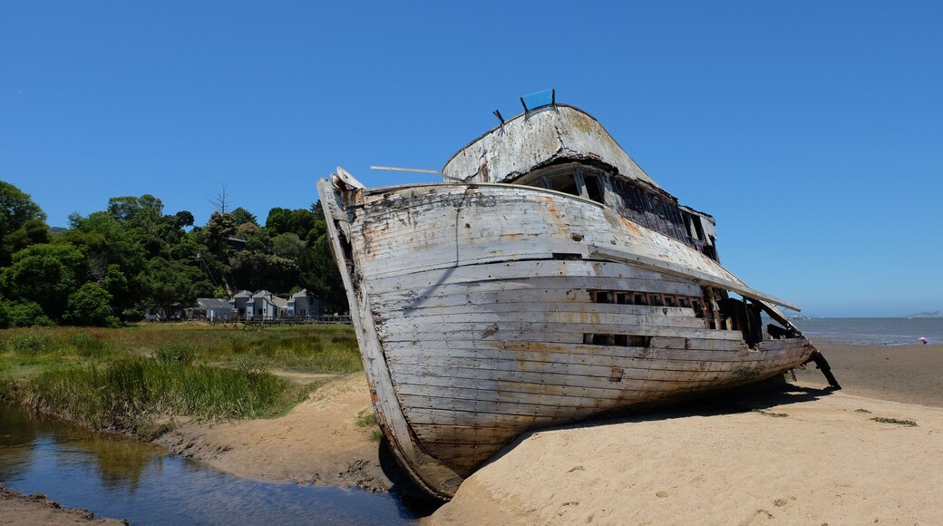 abandoned boat in pt reyes