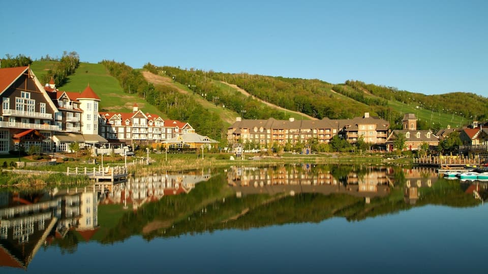 Blue Mountain Ski Resort featuring a small town or village and a lake or waterhole