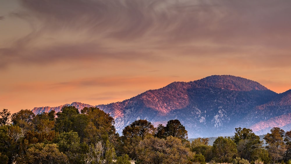 The evening mountains in New Mexico