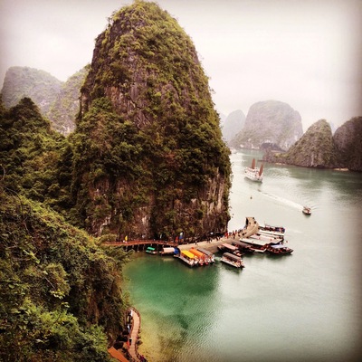 Beautiful breathtaking view from the top viewpoint of the cave! #goldenhour