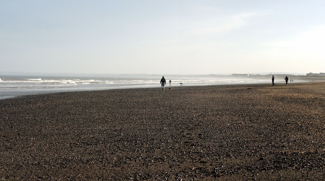 Stony beach of the Irish Sea.