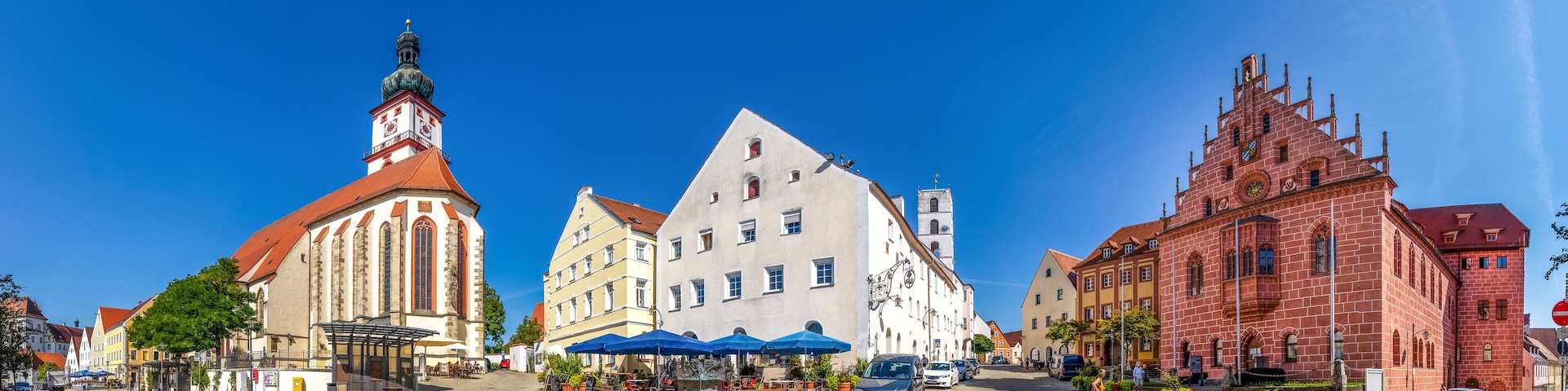 Sankt Marien Kirche und Rathaus, Sulzbach Rosenberg, Bayern, Deutschland