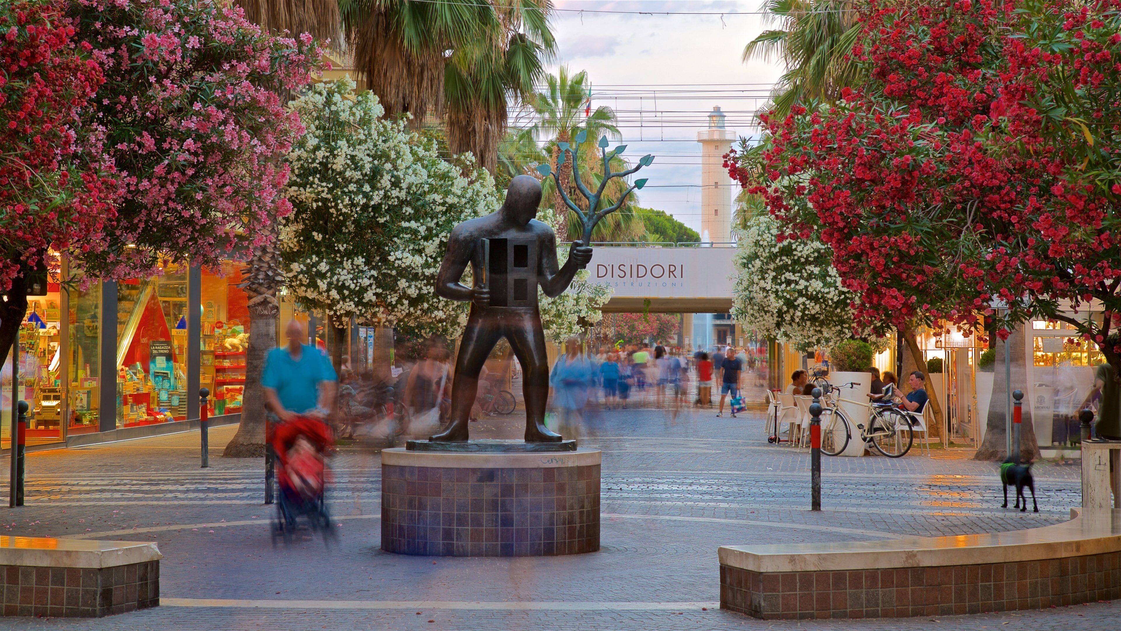 San Benedetto del Tronto showing wild flowers and outdoor art