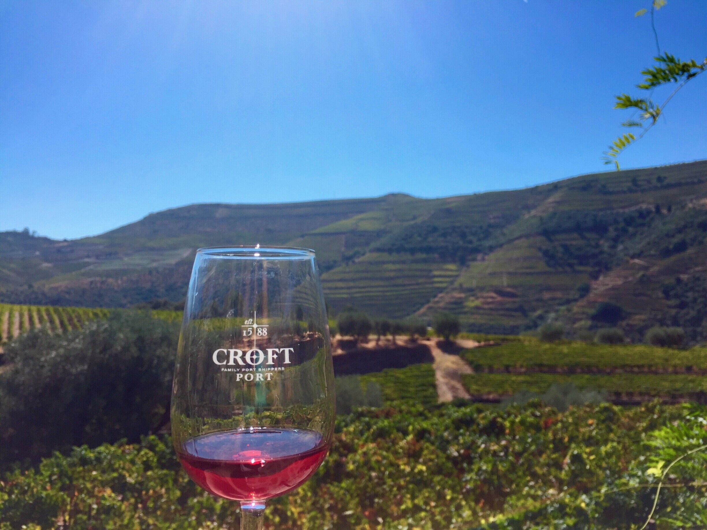 The scenery in the Douro Valley is just spectacular! If visiting, make arrangements for a winery tour at Quinta da Roêda | Croft Port near Pinhão. It will not disappoint! #winetasting #DouroValley #vineyards